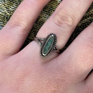 Vintage Sterling Silver Western Turquoise Ring